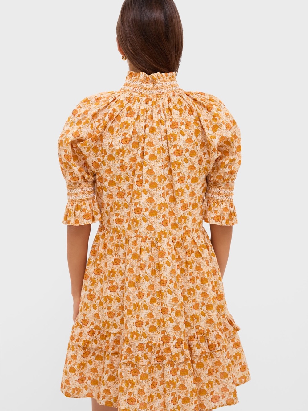 Hyacinth House Smocked Ruffle Mini Dress Floral XS - Picture 5 of 11